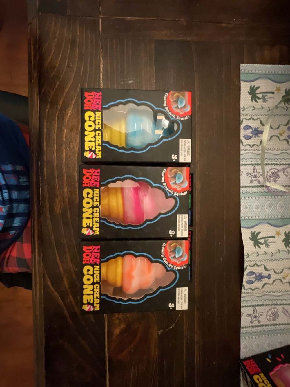 Schylling NeeDoh Nice Cream Cone Sensory Squish Toy - Set of 3